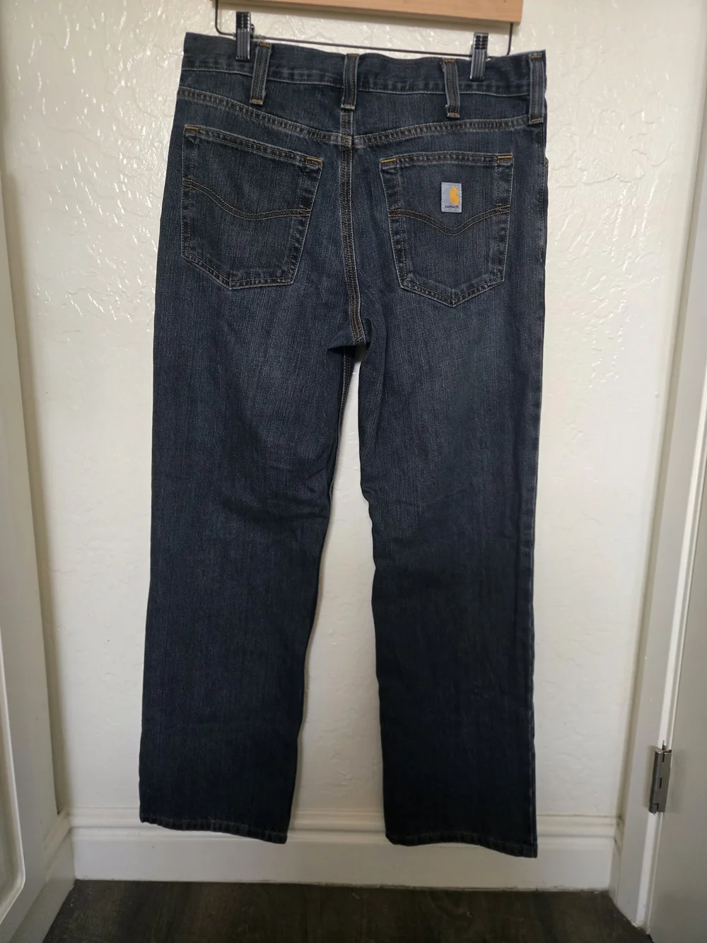 Carhartt Men's Dark Blue Straight Leg Jeans 33×30